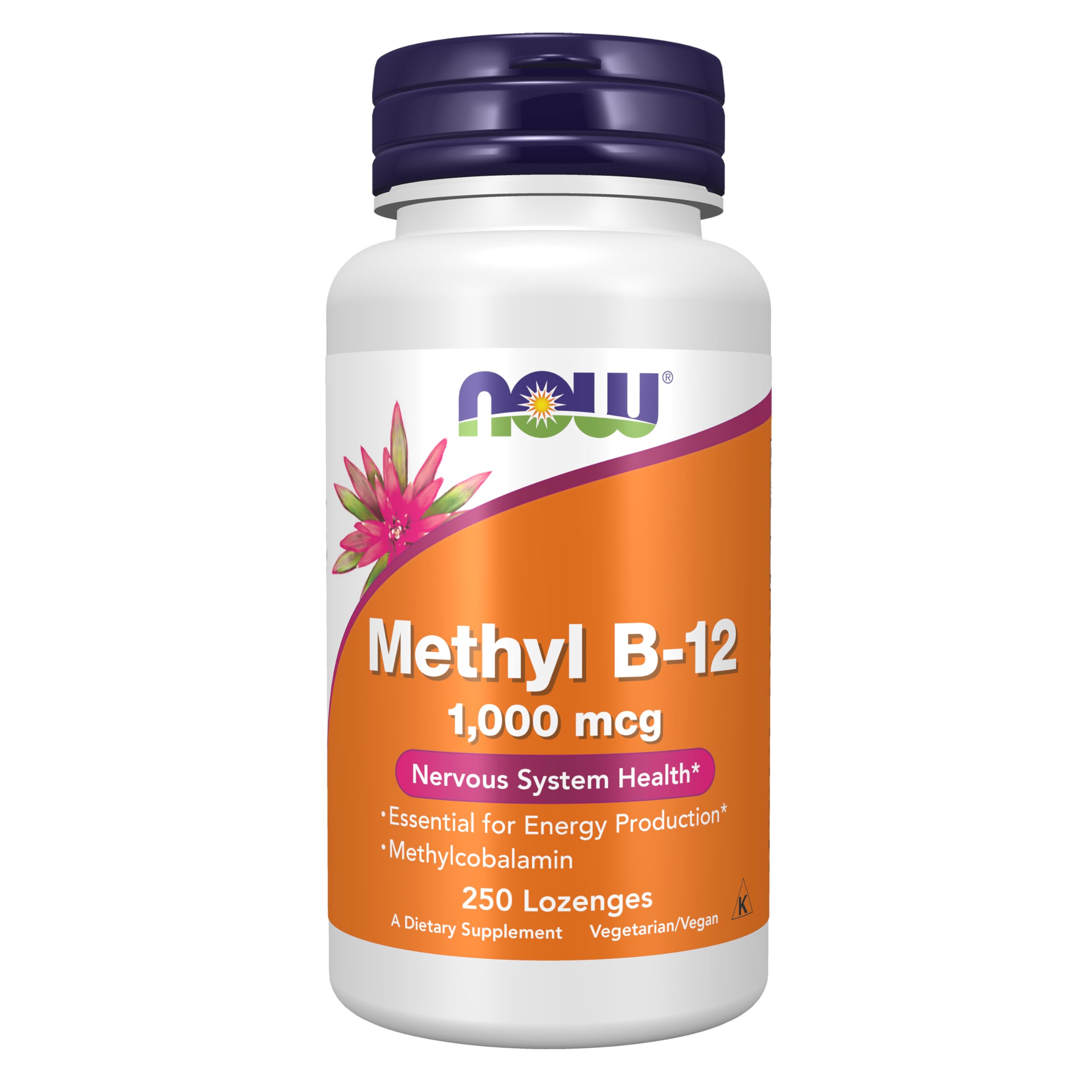 Now Supplements, Methyl B-12 1000 mcg, Nervous System Health*, 250 Lozenges 250 Count (Pack of 1)