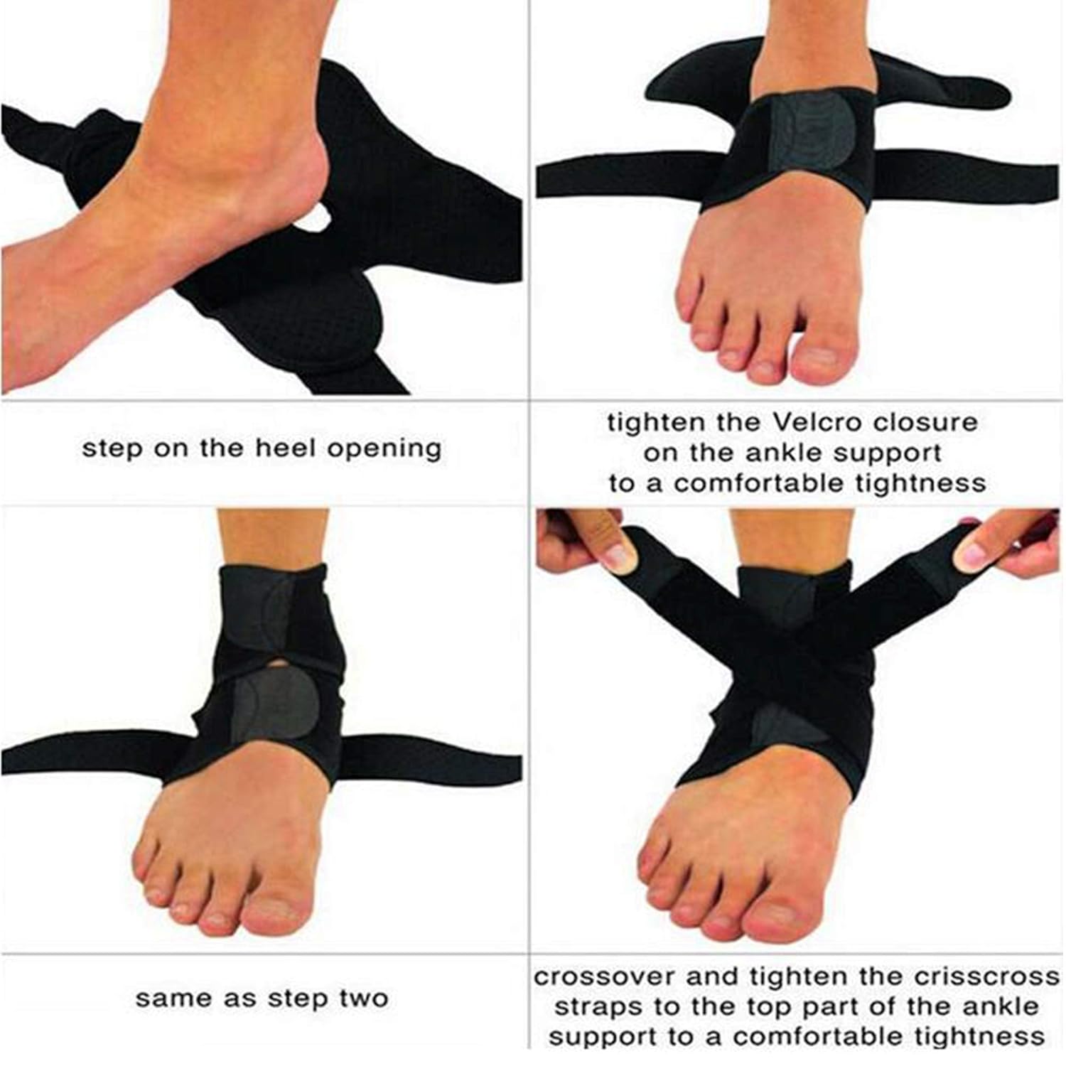 🔥 Crazy Deals QUMAX Ankle Support Brace for Sports Ankle Sprains Strain Adjustable Breathable Elastic Slim Comfortable Compression Sleeve Stabilizer for Men, Women, Youth