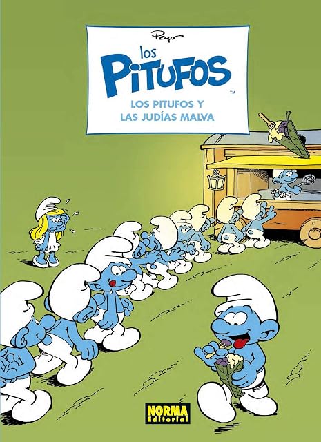 Portada de Los pitufos 36. Los pitufos y las judías malva