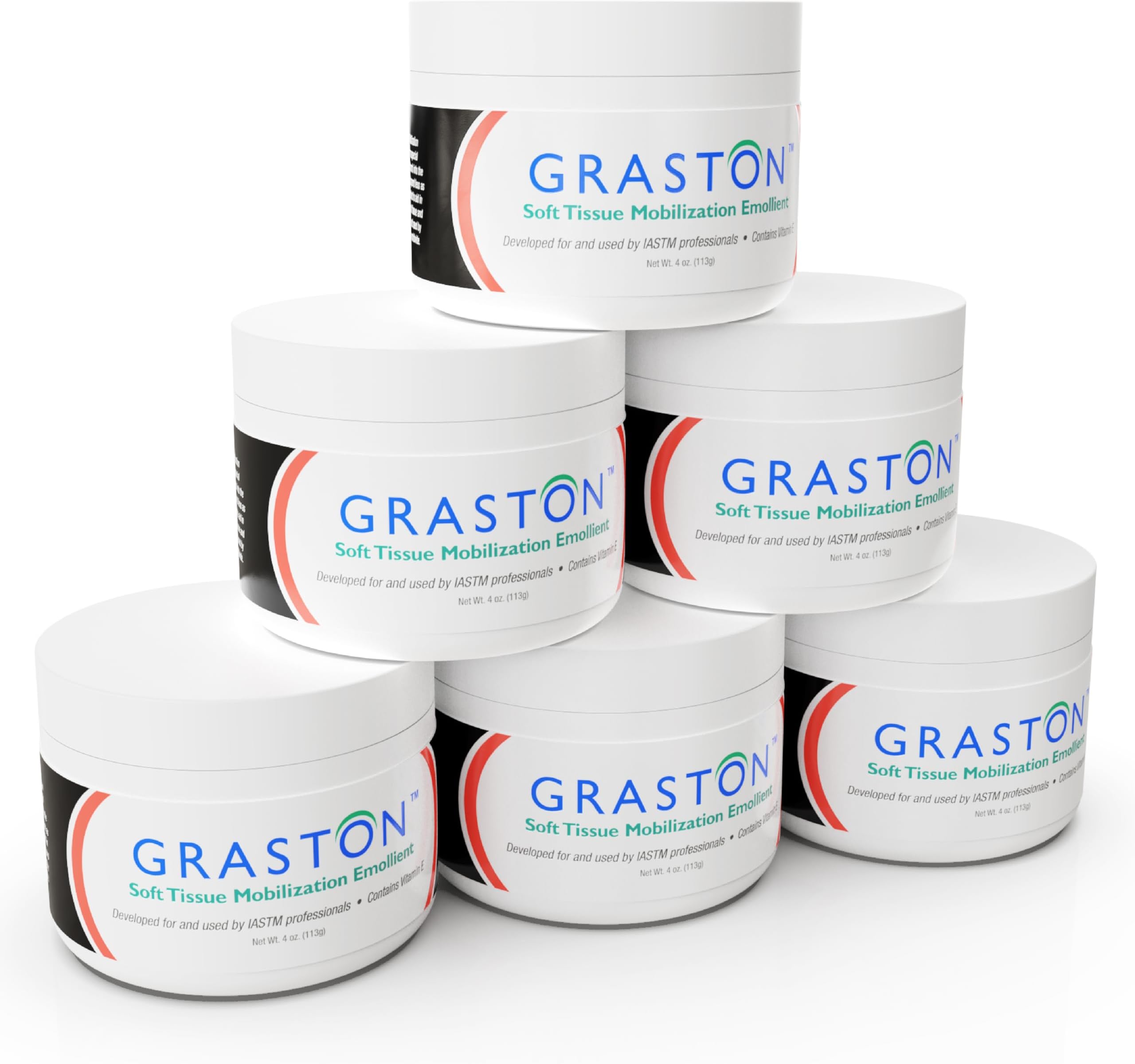 - Graston Technique Vitamin E Enriched Emollient Cream - 4oz Jar, Ideal for IASTM Massage Lotion & Massage Cream, Perfect Vitamin E Cream for Massage and Physical Therapy, 6-Pack