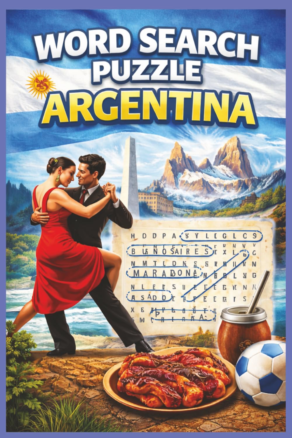 Argentina Word Search Puzzle: Word Searches for Easy Read Print about Argentina, Argentinian Culture, Spanish Language and more/ 6X9 inches, 110 ... Holidays and Free Time and Stress Relief