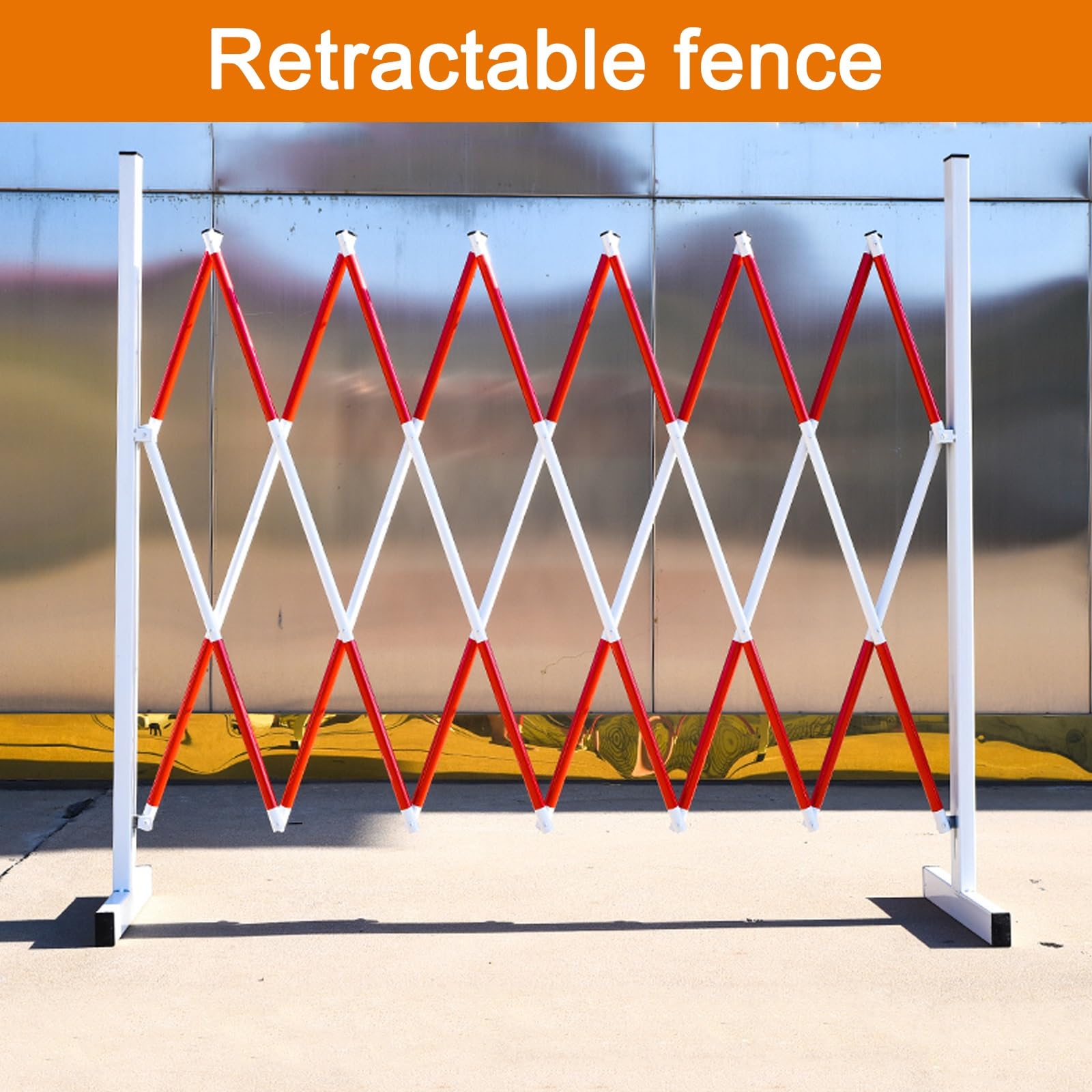 Genérico Barrera metálica retráctil y Extensible para Ascensores, 1,2 x 3,5 m/3,9 x 11,5 pies, Color Negro. Valla de Seguridad Exterior para Control de multitudes y gestión de Eventos.