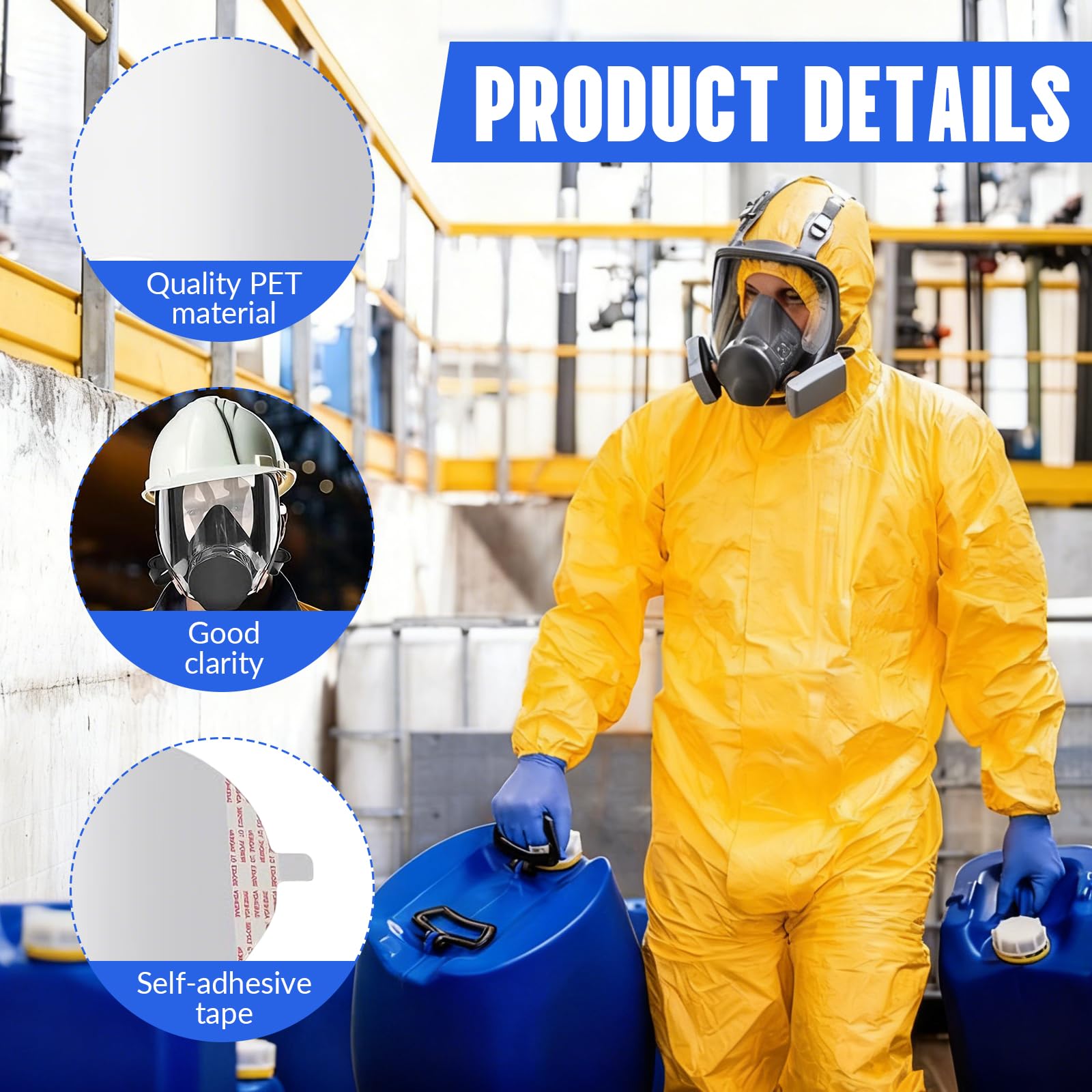 50 coperture per lenti a strappo, pellicola protettiva per maschera respiratoria integrale da 3 m serie 6885 6800 6900 6000