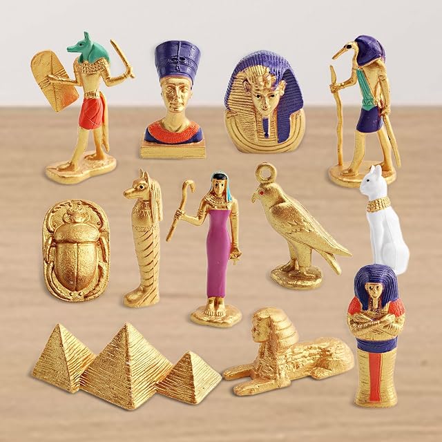 Foto 4 de 7 de Elnwnnkc Juego De 12 Juguetes del Antiguo Egipto Que Incluyen Pirámides Y Momias para Juegos Interactivos…
