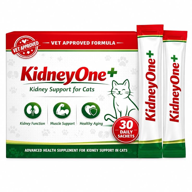 Suplemento para Gatos KidneyOne+ SHEVAT VITAMINS com HMB-Ca, 30 Sachês