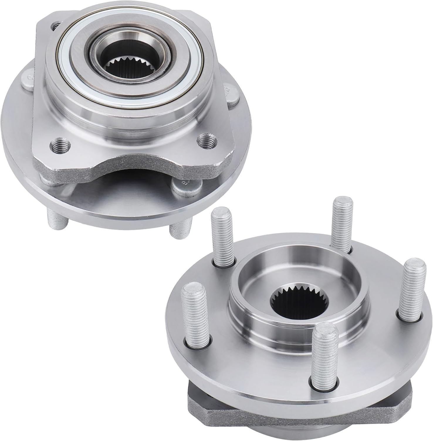 513123 2pcs Front Wheel Bearing and Hub Assembly Fit for Chrysler Grand Voyager,Prowler, Town & Country,for Dodge Caravan,Grand Caravan for Plymouth Grand Voyager Voyager 5 Lug Bolts