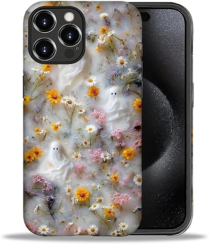 Miniatura 158 de Funda para iPhone 11, carcasa dura a prueba de golpes + silicona suave 2 en 1 híbrida, parachoques a prueba de caídas - Vidrio manchado con flores
