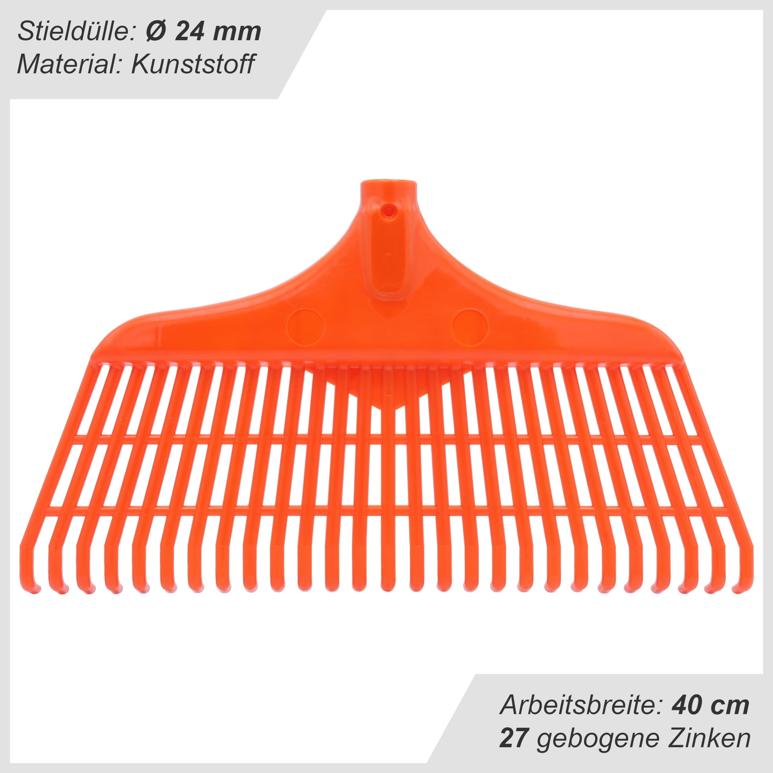 Premium Laubbesen 40cm Spar Set - Widerstandsfähiger & Robuster Rechen für den Garten, Vielseitig einsetzbar als Laubrechen, Rasenrechen oder Gartenrechen - 5 Stück