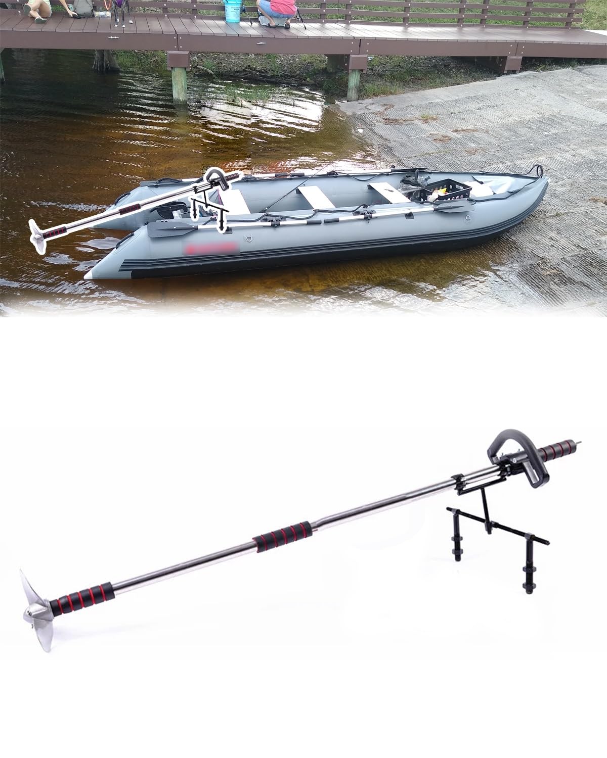 Moteur de pêche à la traîne sur tableau arrière pour canoë en eau douce