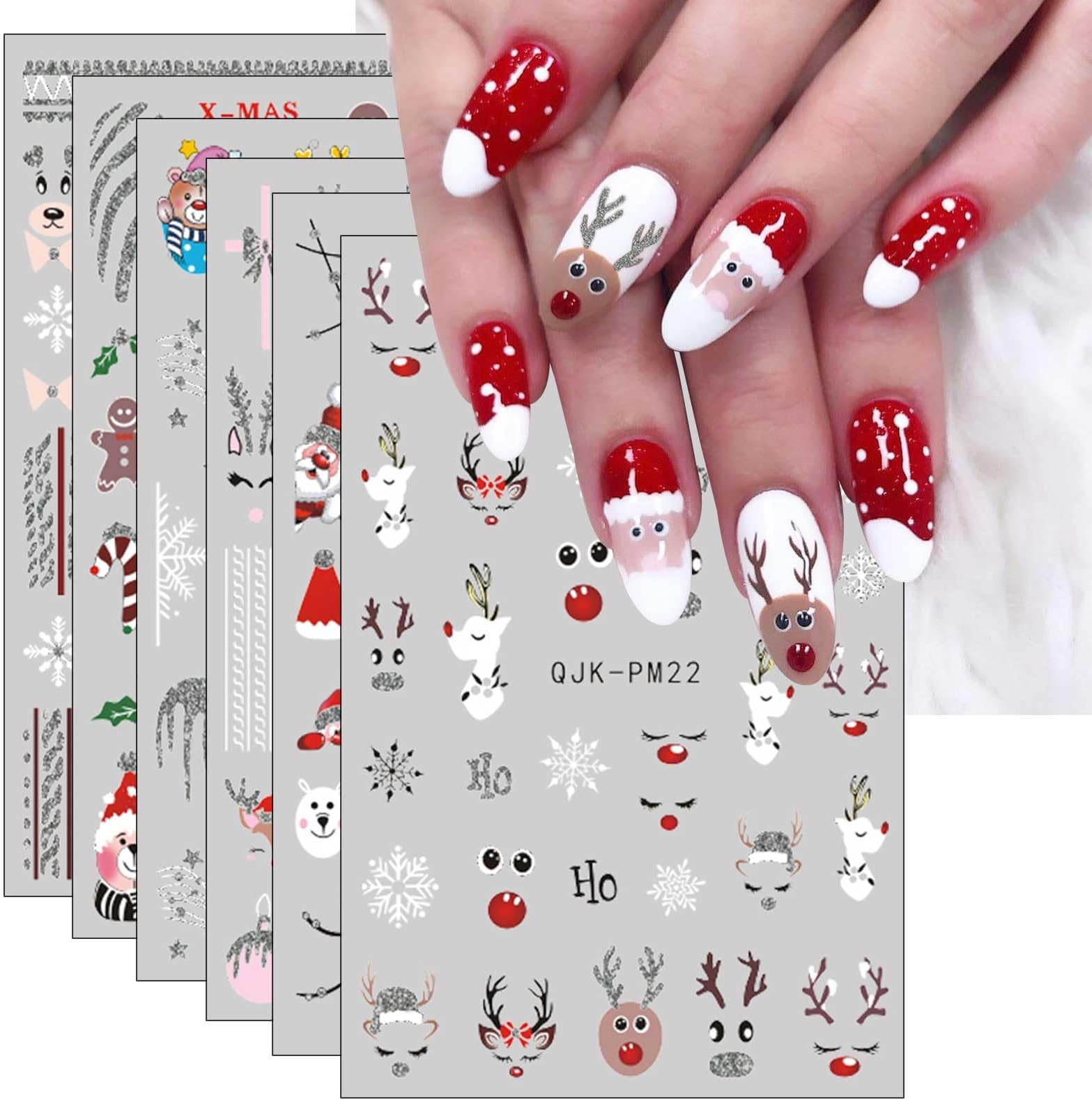 48 Feuilles Autocollants Noël NDLT - Décorations Enfants DIY - 8 Motifs Différents