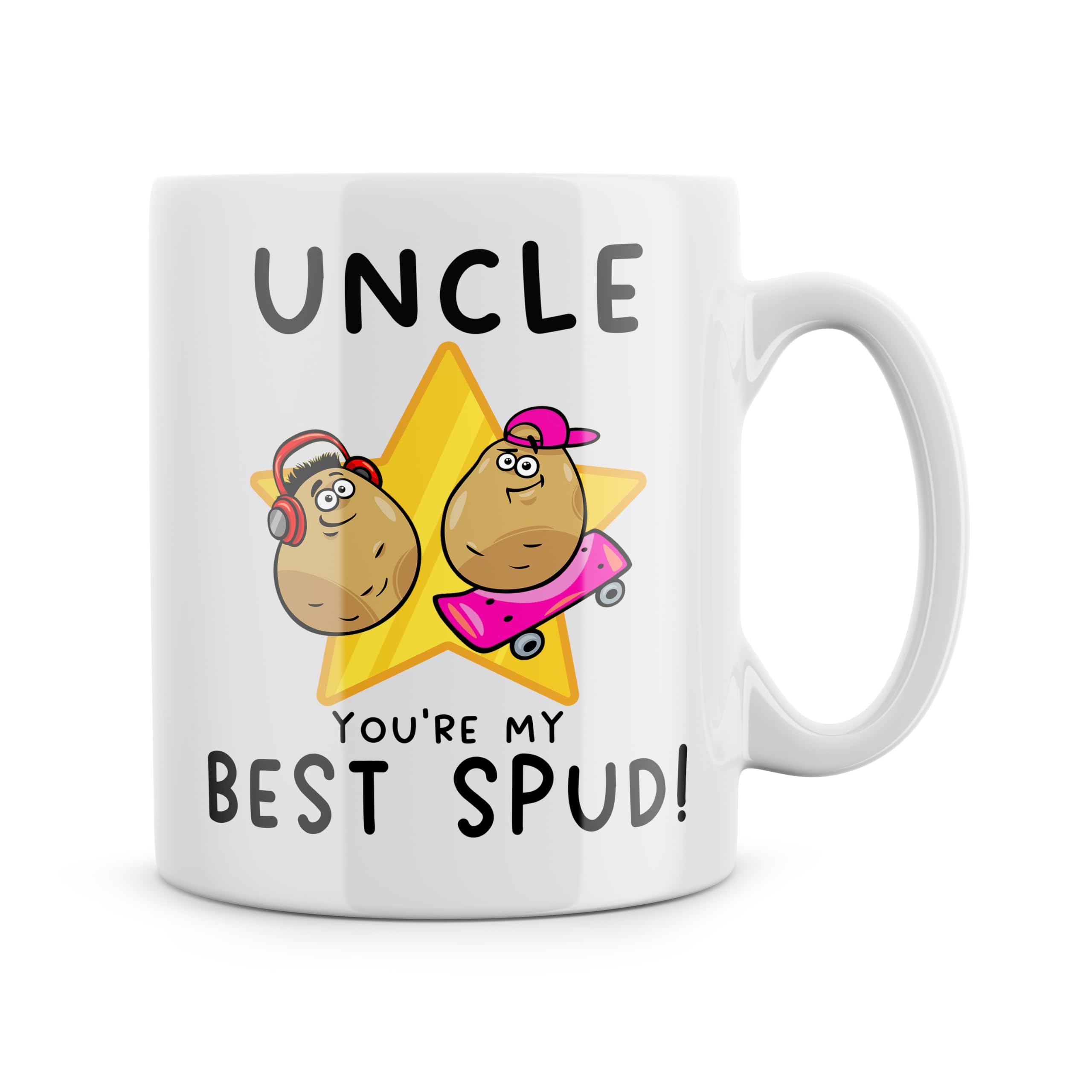 Rib Ticklerz - Funny Mugs Uncle You're My Best Spud Mug Novelty Uncle Gift Birthday Present from Niece Nephew Best Uncle Christmas Family Brother Cute Cups - MG676