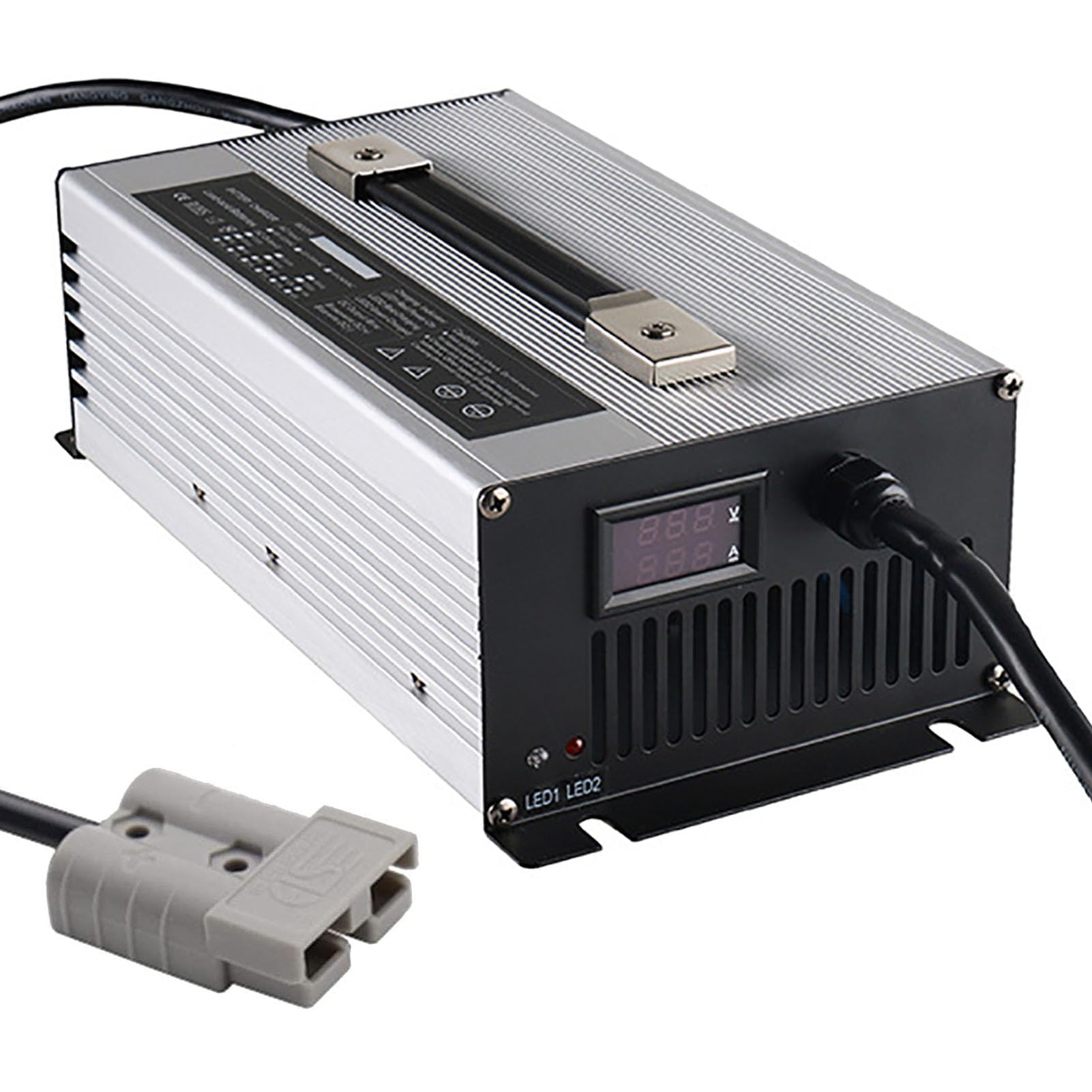 Mfydpp 350A 60V 20A Lead-Acid Batteries Chargers,Forklift Battery Charger,With Lcd Display,(50A/120A/175A/350A) Anderson Plug(Size:60v/20A,Color:350a)