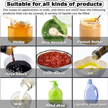 Pneumatic Piston Filler - Semi-Automatic Liquid Filling Machine for Oil, Cream, Lotion, Honey - Manual Dispenser with 10-100ml Capacity