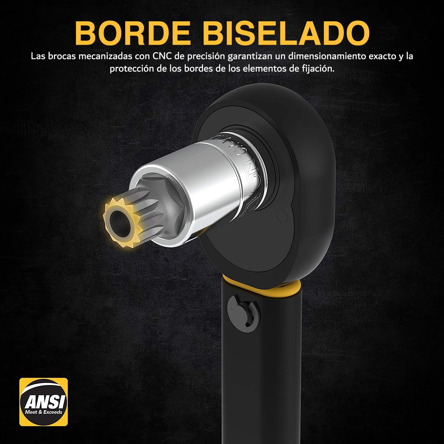 LEXIVON Juego de casquillos de punta estriada cuadrada triple XZN, acero aleado S2 Premium | Juego de 10 piezas estilo europeo M4 - M18 | Estuche de almacenamiento mejorado [LX-145]