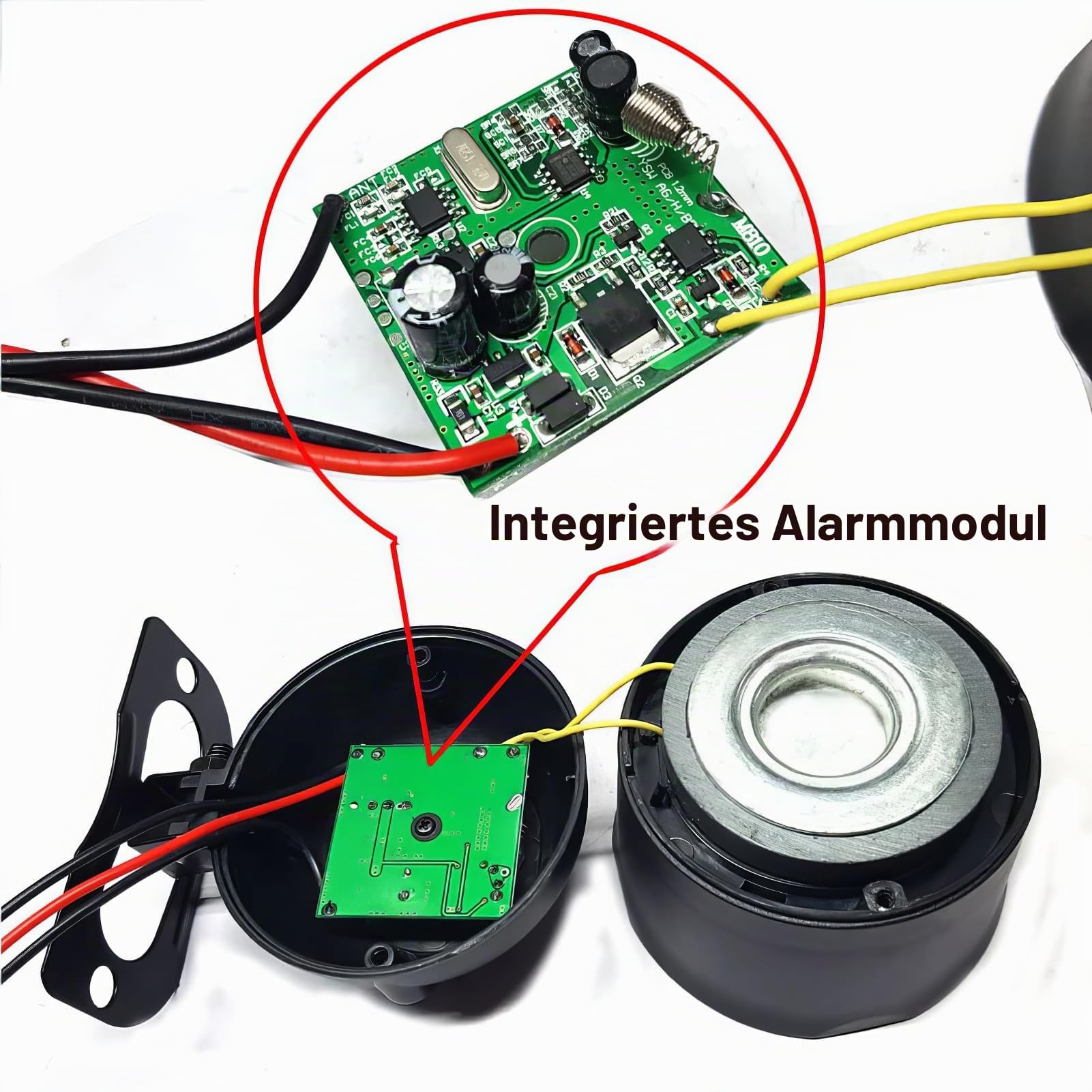 Auto-Einbruchmeldeanlage, Riloer Universal Alarmanlage Mit 2 Fernbedienung, Cw-8110 Auto-Sicherheitshupe 120Db Einbruch-Sicherheitsalarmanlage, 12V 20W 6-Ton-Alarmgerät Einbruchmeldeanlage Kit