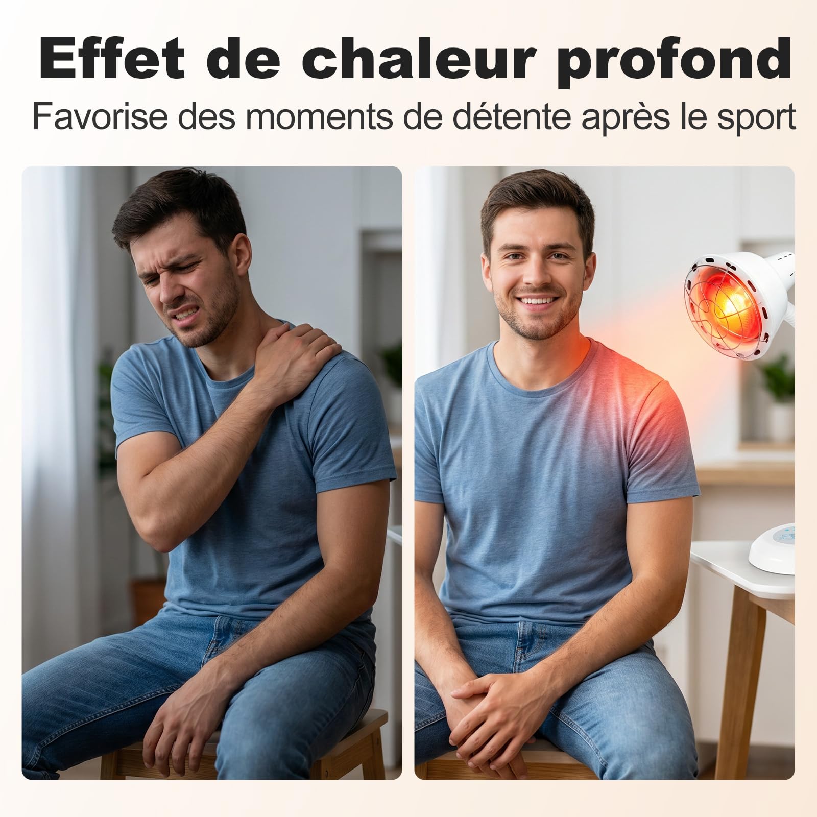 Lampe infrarouge 275W, température et minuterie