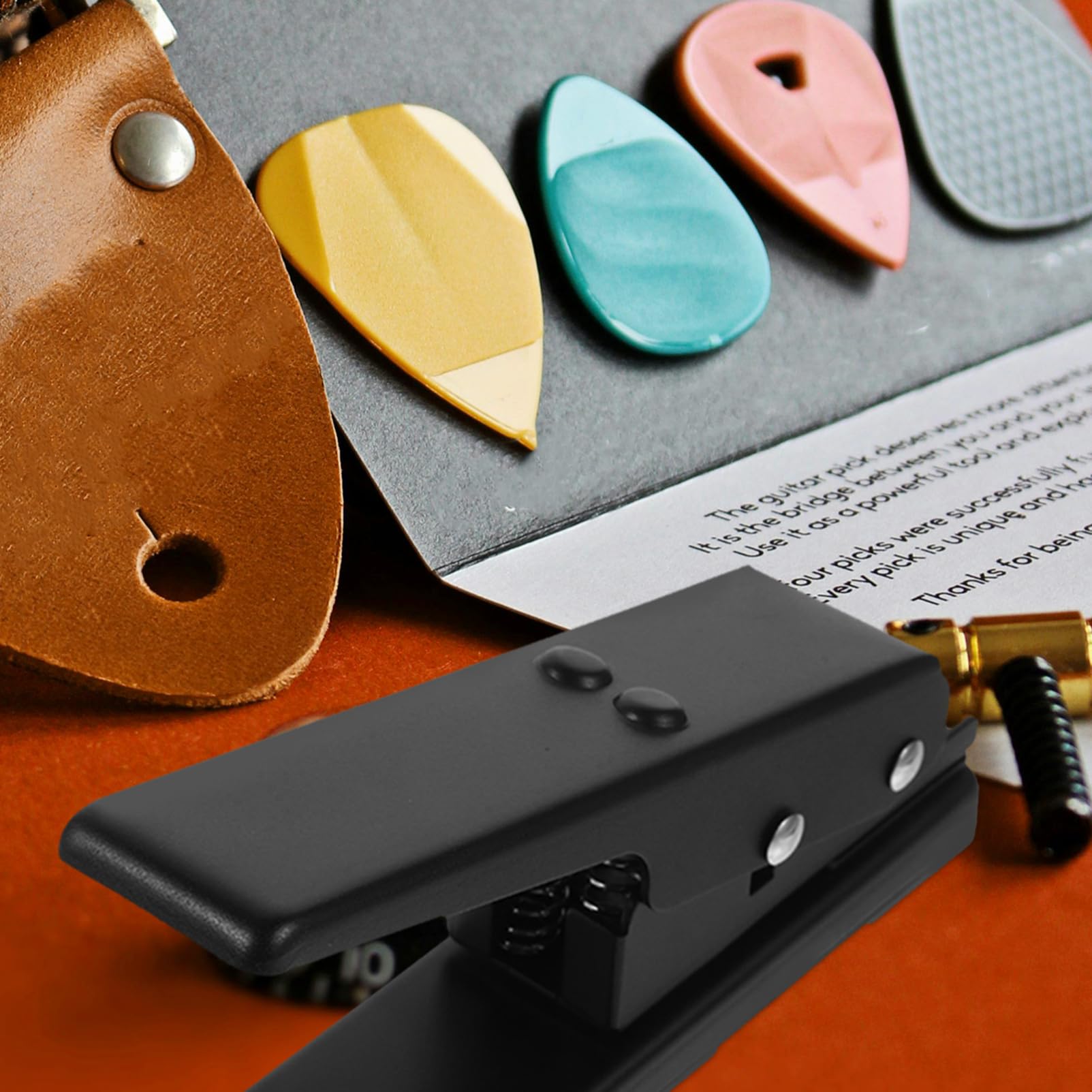 UKCOCO Púa De Guitarra Negra Accesorios Para Guitarra Herramienta Para Fabricar Púas De Para Guitarristas Para Tocar Casa o Concierto