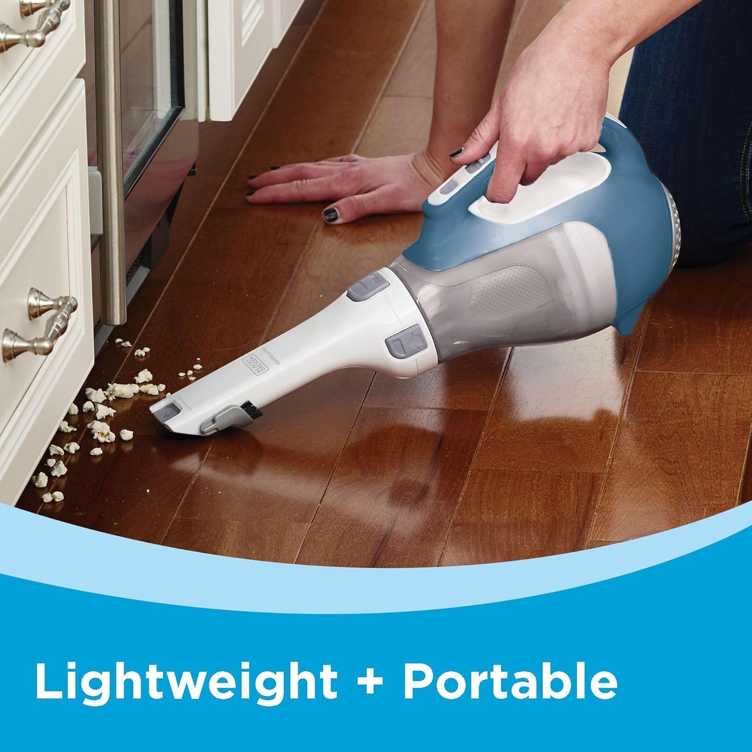BLACK+DECKER dustbuster AdvancedClean Handheld Vacuum Cordless, Compact Home and Car Vacuum with Crevice Tool, Rotating Nozzle and Charging Station view 7