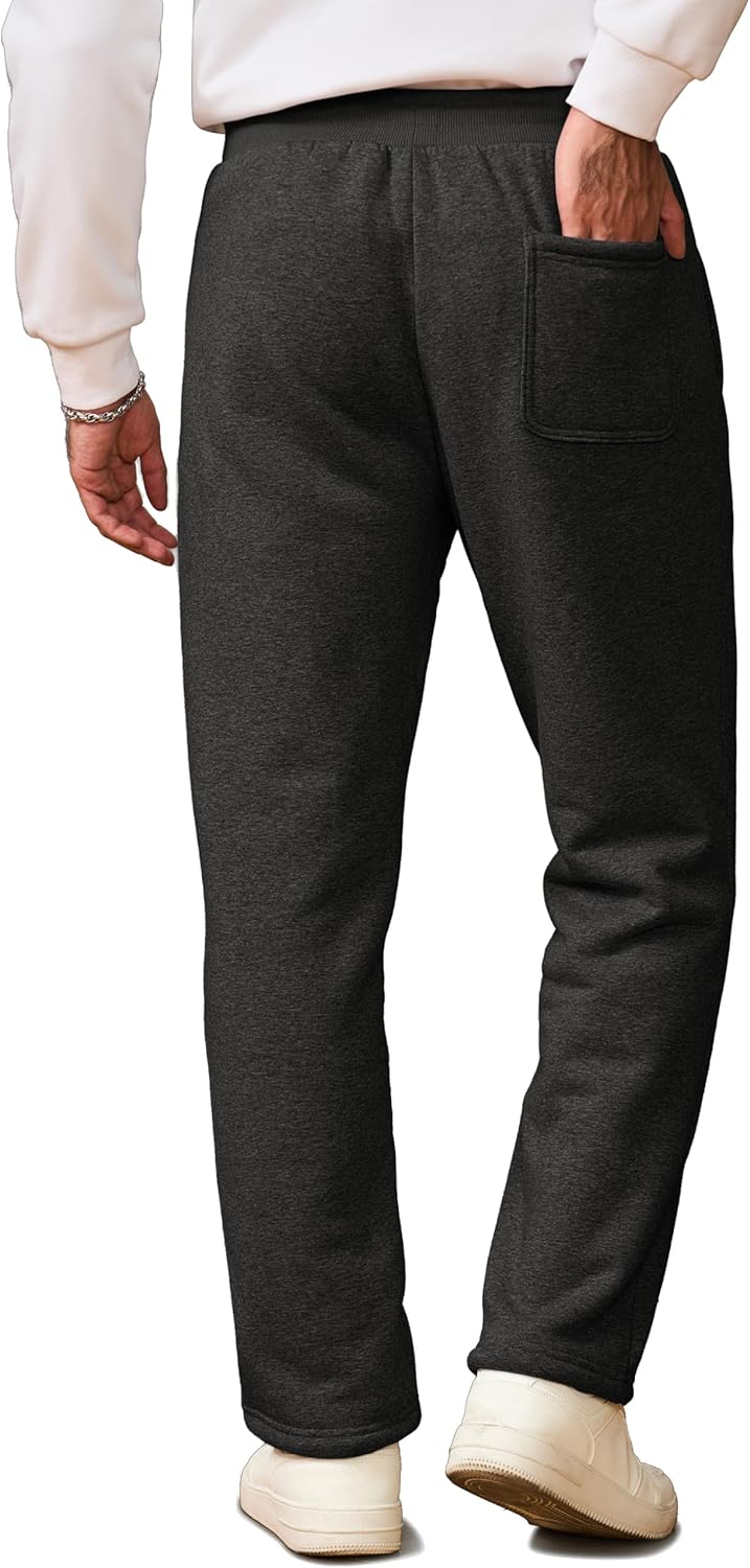 TACVASEN Men's Fleece Winter Pants Warm Sherpa Lined Sweatpants Heavyweight Thermal Lounge Athletic Track Joggers