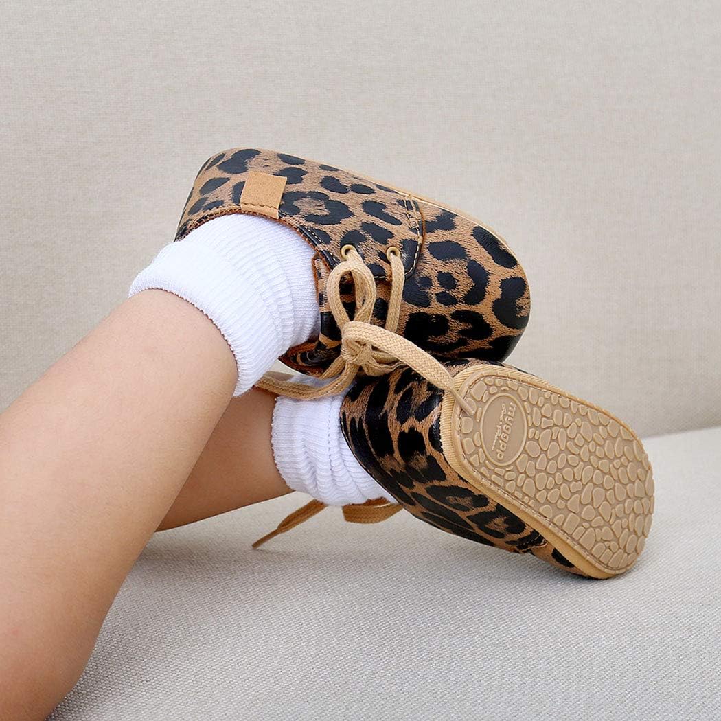  | Baby Boys Girls Leather Sneakers Rubber Anti-Slip Sole Oxford Loafers Toddler Shoes Infant Walking Moccasins | Sneakers