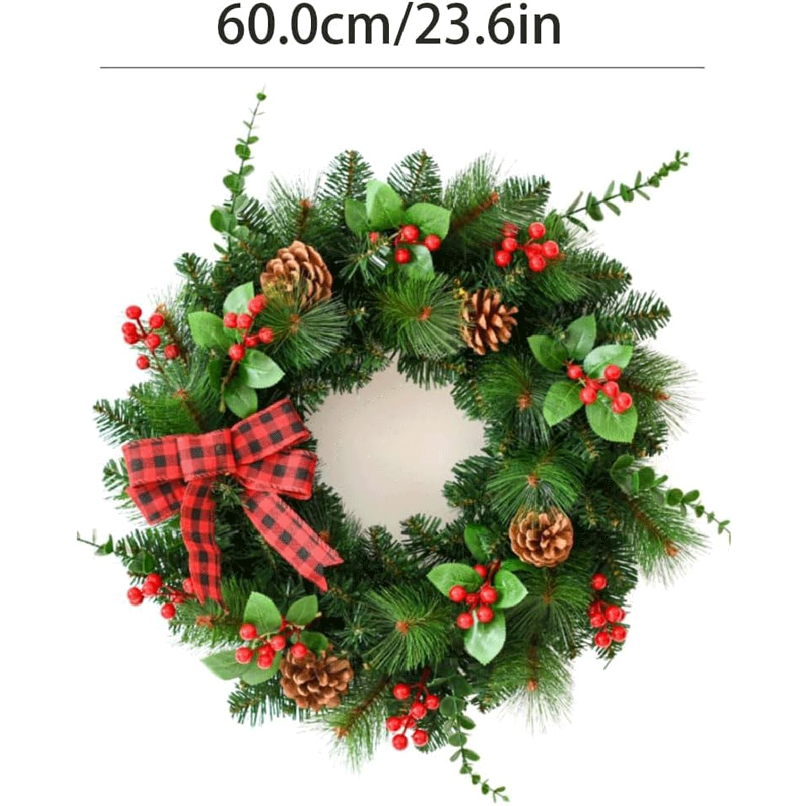 Amazon.co.jp: 新しい素朴なリース暗号化されたプラスチッククリスマス