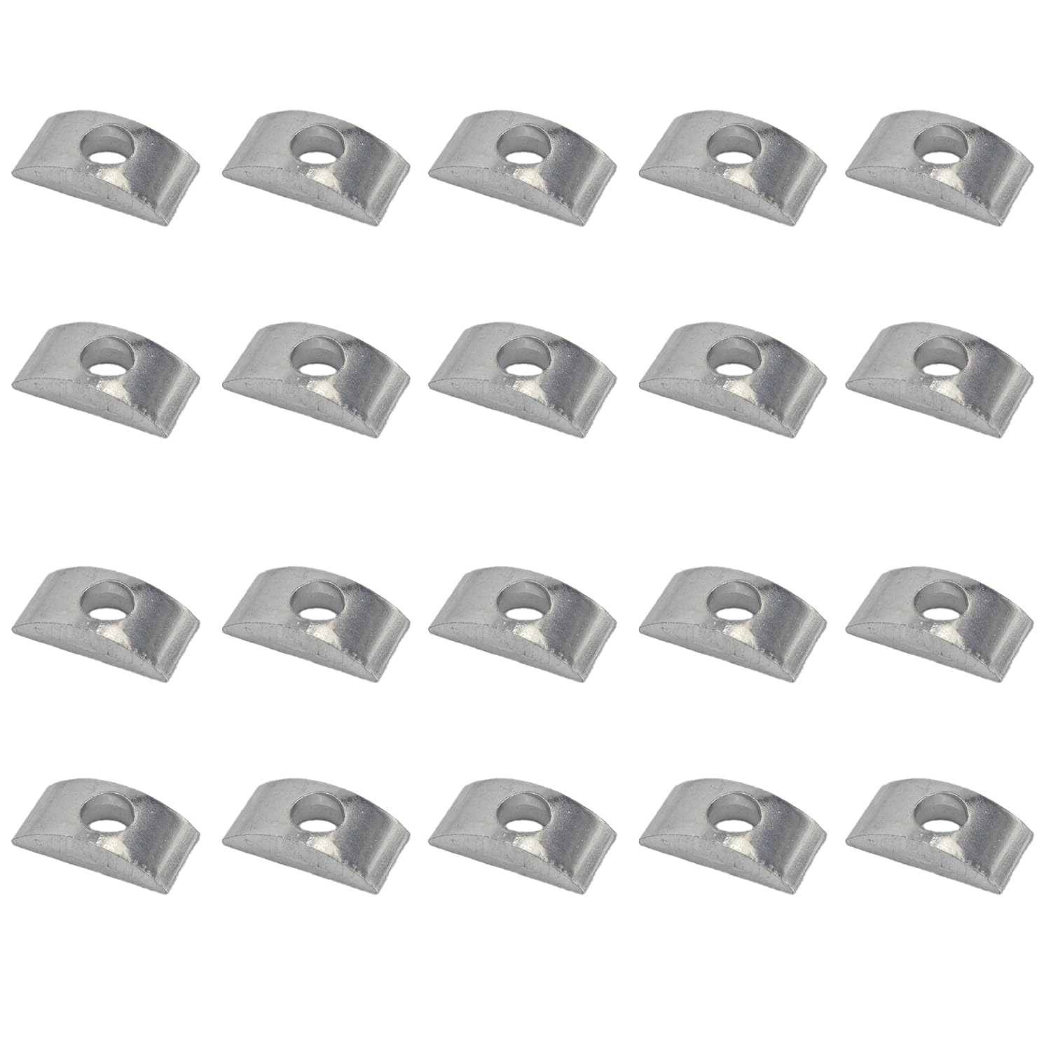 20PCS M8 Half Moon Washer Spacers, Iron Lock Washer,Spacer Connector Furniture Connector, Hardware Fitting for Cabinet Assembly (Black