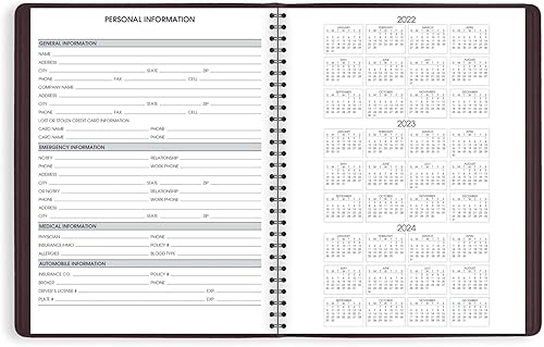 Miniatura 5 de AT-A-GLANCE Agenda semanal 2023, libro de citas de un cuarto de hora, 13 meses, 8-14 x 11 pulgadas, grande, piedra vino (7095050)
