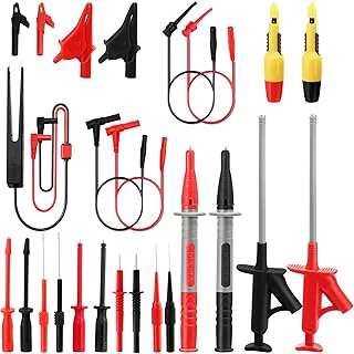 Multimeter Leads, Multimeter Test Leads Kit 25PCS, Voltmeter Electrical Meter Leads, Electronic Testing Lead with Alligator Clips and Precision Test Probes, Digital Multimeter Leads for Fluke/AstroAI