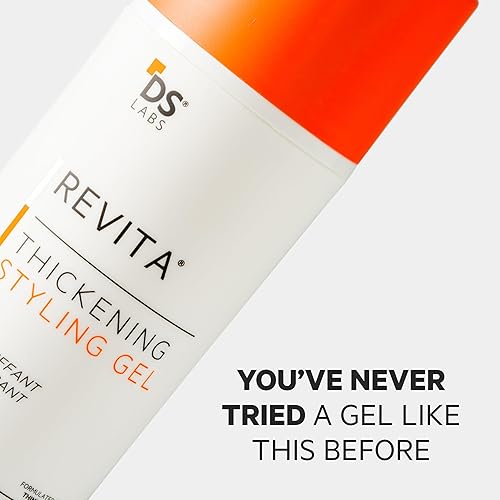 Miniatura 3 de DS Labs - Gel de peinado Revita para hombres, fijación media, voluminizador y espesante con ginseng, zinc y cafeína, fórmula a base de agua para
