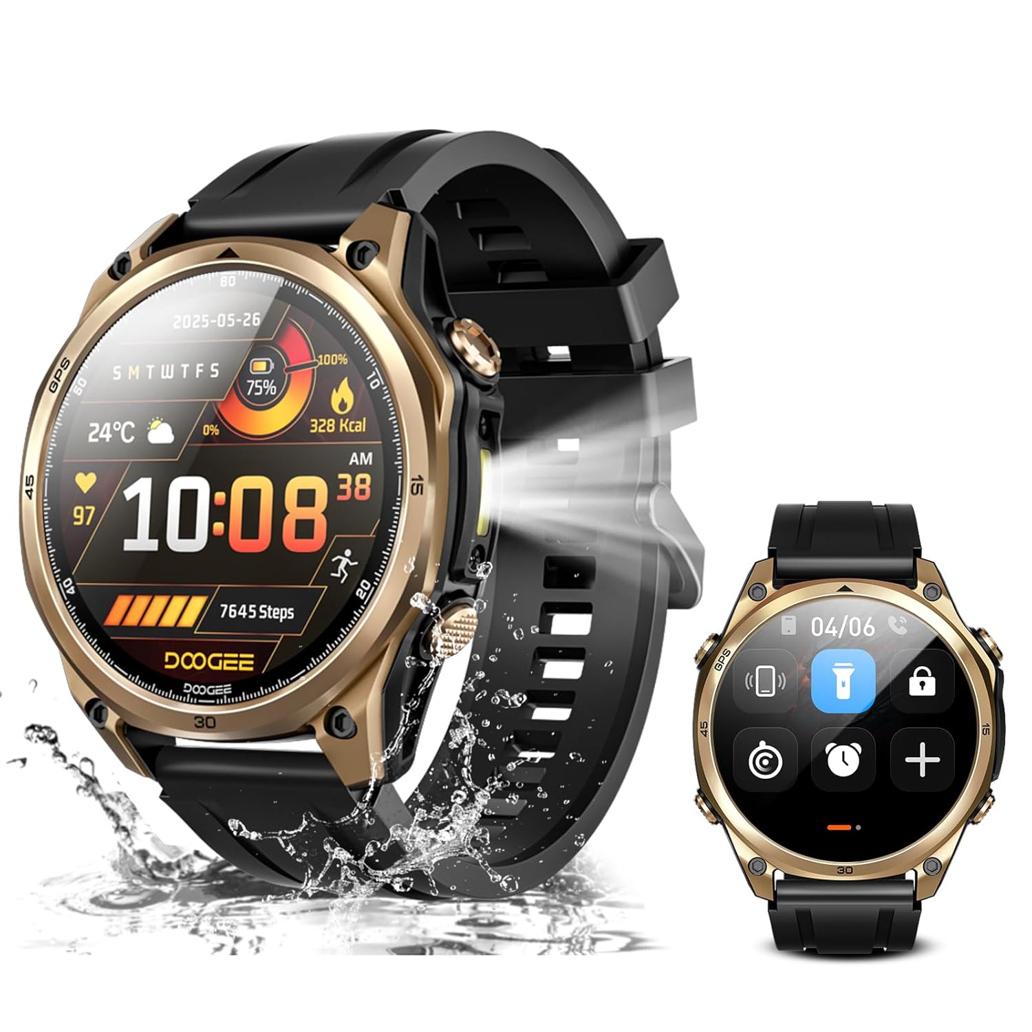 DOOGEE Anywise W1 GPS Smart Watches for Men 6 Satellite Positioning 50M Waterproof Fitness Tracker 1 43 Military