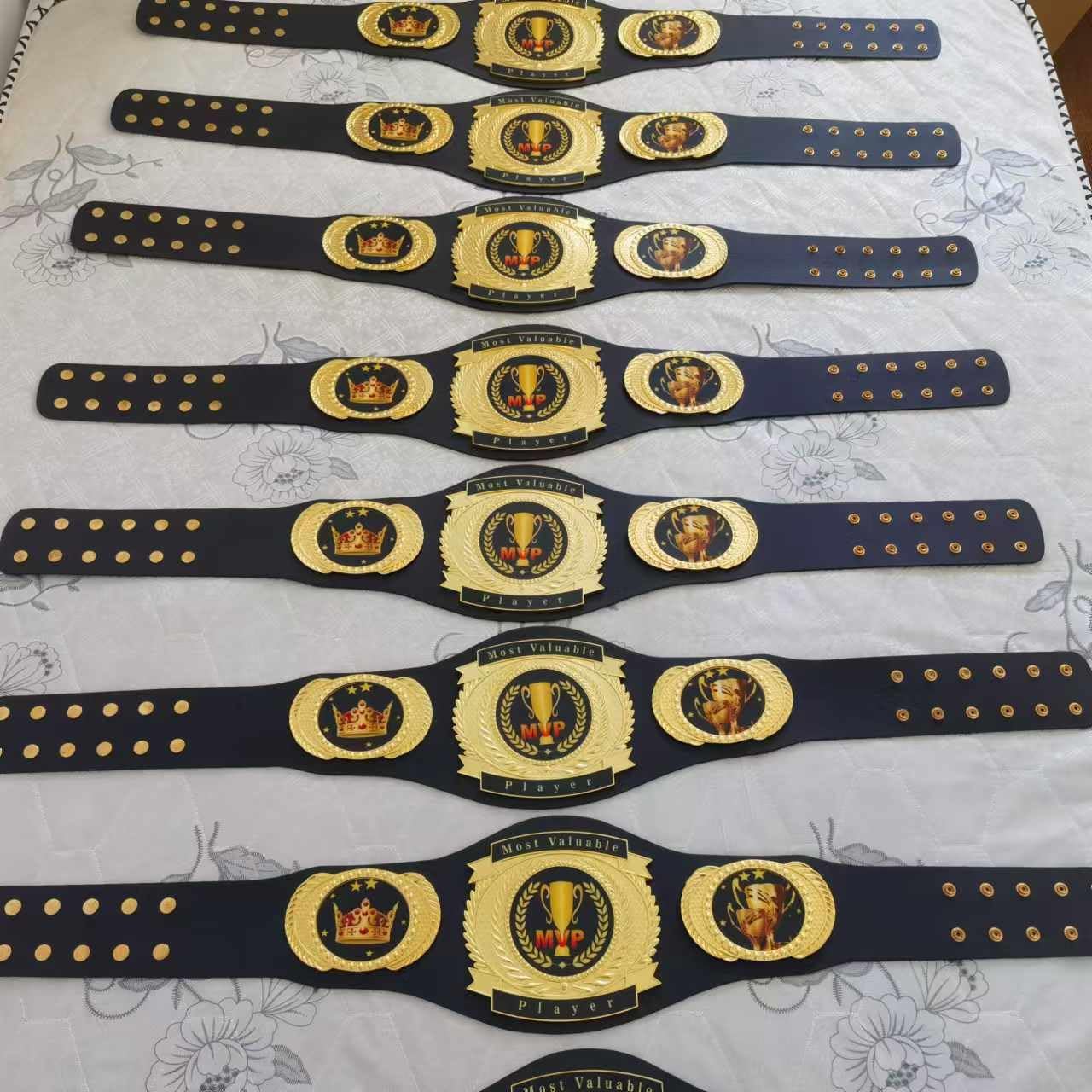 MVP Belt Most Valuable Player Championship Belt Trophy Award Gift - Football, baseball, softball, soccer, basketball, esports, fantasy sports, hockey tournament or League Winner Champion Belt
