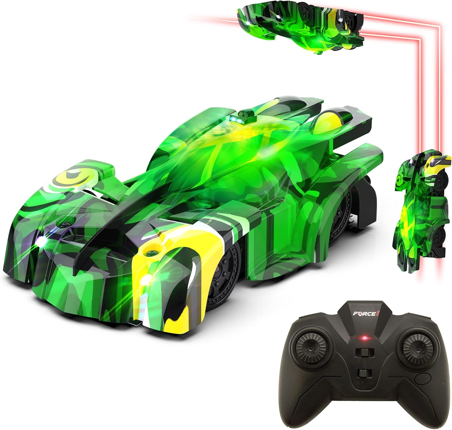 Force1 Zero G Green Wall Climbing Remote Control Car for