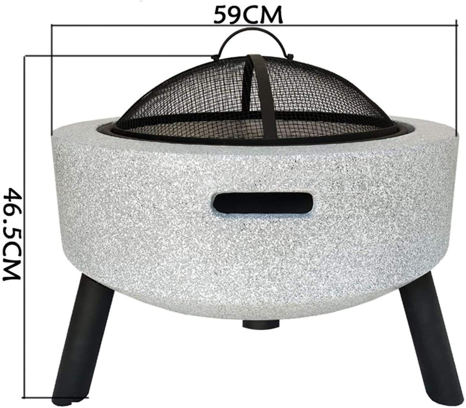 Zewnętrzny palenisko, misa opalana drewnem, grill magnezowy, do ogrzewania ogrodu/grilla, tarasu z zadaszeniem, grillowania, gotowania na świeżym powietrzu, na kempingu