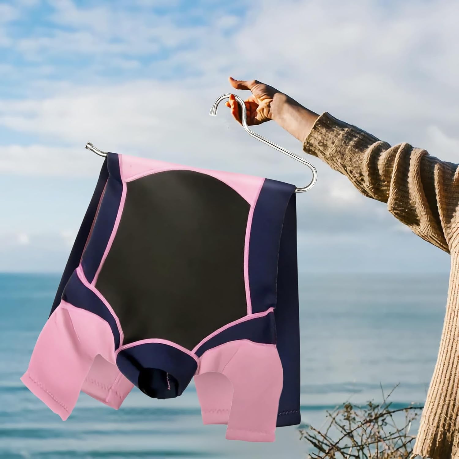 Ultra Heavy Duty Hanger, Shorty Wetsuit-Hanger 10 Packs, Hanger for Wetsuit, Motorcycle Suit, Winter Coast, Marine Dress, Life Jackets, Cycling Clothes (Extended Wide: 16.5 inches) - Image 7