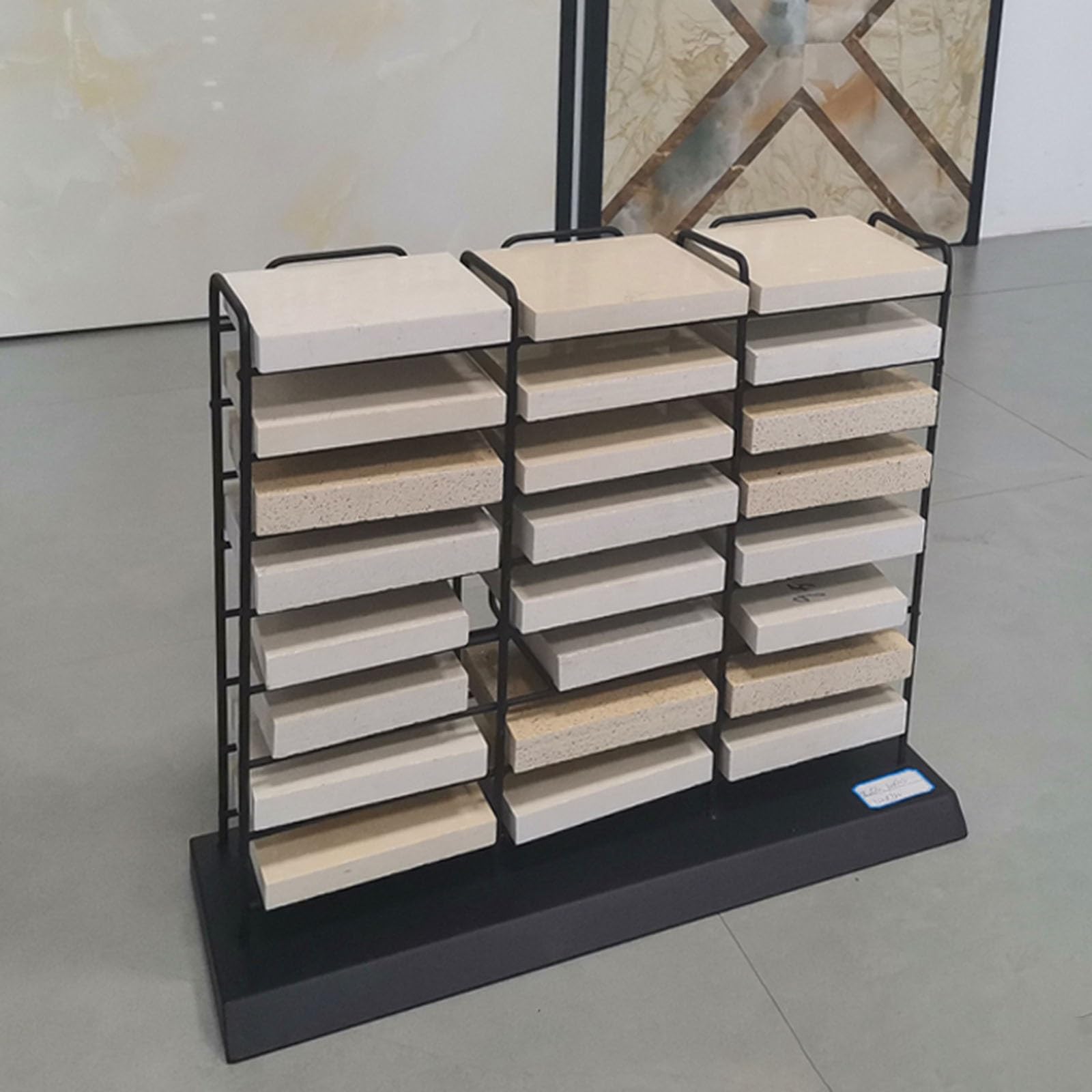 Wszechstronny stojący stojak na płytki Idealny uchwyt na próbki do płytek porcelanowych i kwarcowych, idealny na targi handlowe, imprezy dla sprzedawców, witryn domowych i ekspozycji detalicznych