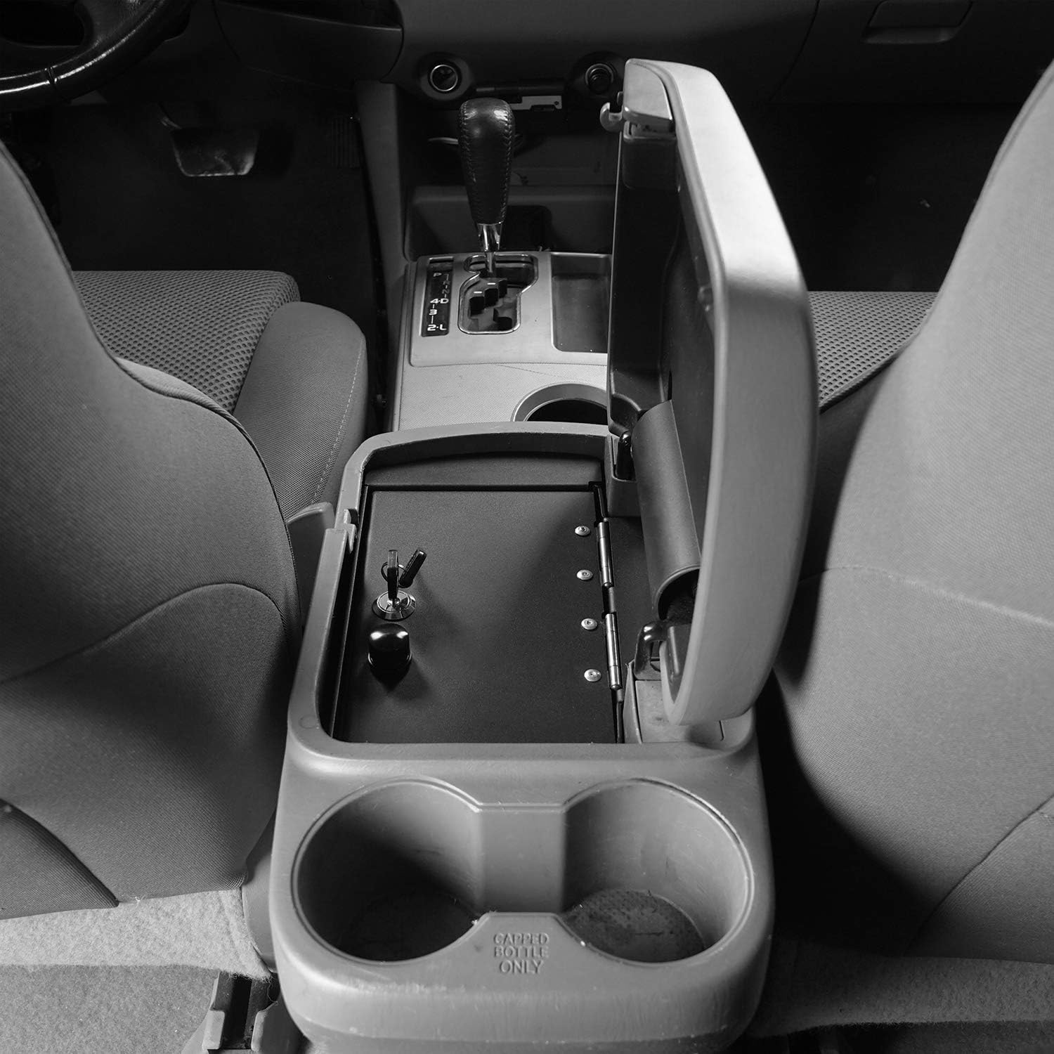 Hooke Road Tacoma Center Console Safe Lockbox Extra Storage Compatible with Toyota Tacoma 05-15 2nd Gen Pickup Truck