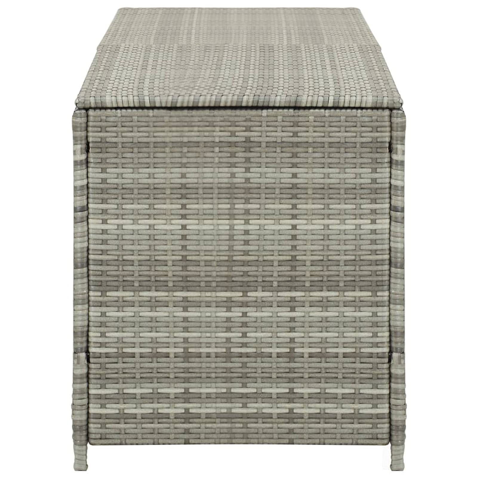 Gecheer Baule da Giardino, Casapanca in Polyrattan con Fodera Protettiva, 200x50x60 cm, Grigio, per Oggetti da Giardino, Cuscini e Accessori