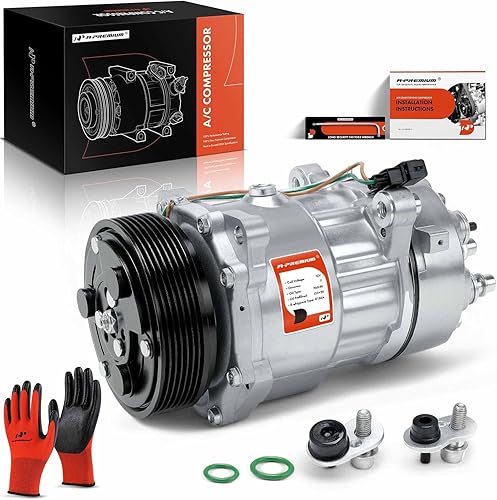 A-Premium Compresor A/C con embrague compatible con Volkswagen EuroVan 2.8L 2001-2003