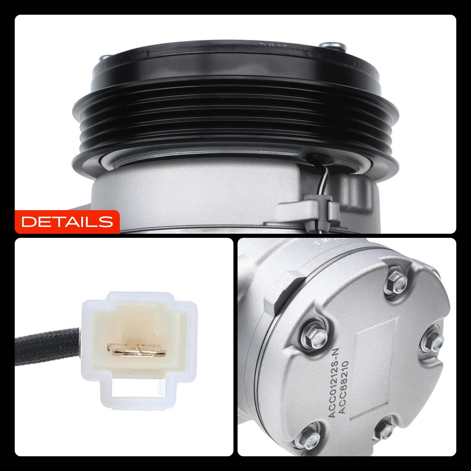 Frankberg Sistemas de aire acondicionado Compresor de aire acondicionado con embrague Gasolina Compatible con Matiz M200 M250 Matiz M100 M150 Spark Replace# 8200436108incl. aceite premezclado