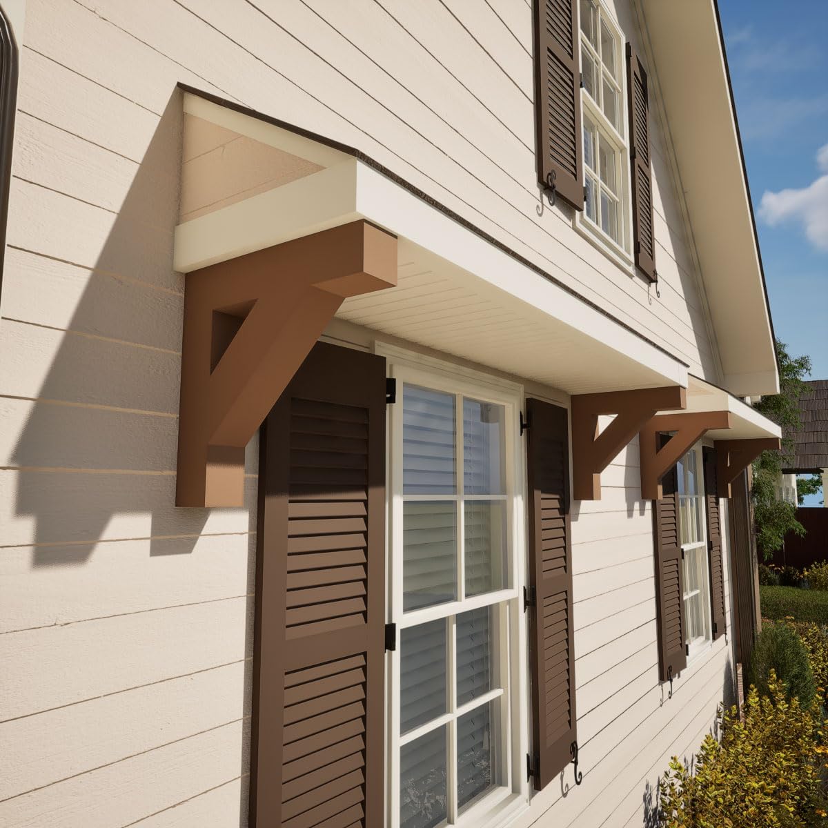 Ekena Millwork BKT04X20X28TRA05RWR Traditional Block Bracket, Western Red Cedar