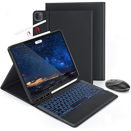 Amazon Com Ivso Keyboard Case For Ipad Pro 12 9 Inch 2020 4th Gen 2018 3rd Gen One Piece Wireless Keyboard Auto Wake Sleep Ipad Pro 12 9 Case With Keyboard Black For Ipad Pro 12 9 2020 Black Computers