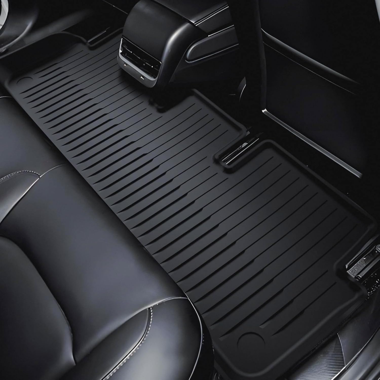 Tesla Model 3 Floor Mats 2023 2022 2021 2020, All-Weather TPE 2018 Tesla Model 3 Mats, Custom Fit Waterproof Model 3 2019 Liners, Interior Black - Image 4