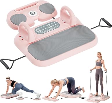 SHIJING Pilates Reformer Board,6-in-1 Foldable Pilates Equipment for Home Workout with Timber,Core& Full Body Training for Women