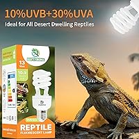 Vista 5 de Luz UVB para Reptiles 10.0, Bombilla UVA UVB de 13W para Reptiles del Desierto, Lámpara Compacta para Terrario del Desierto, Bombilla UVB