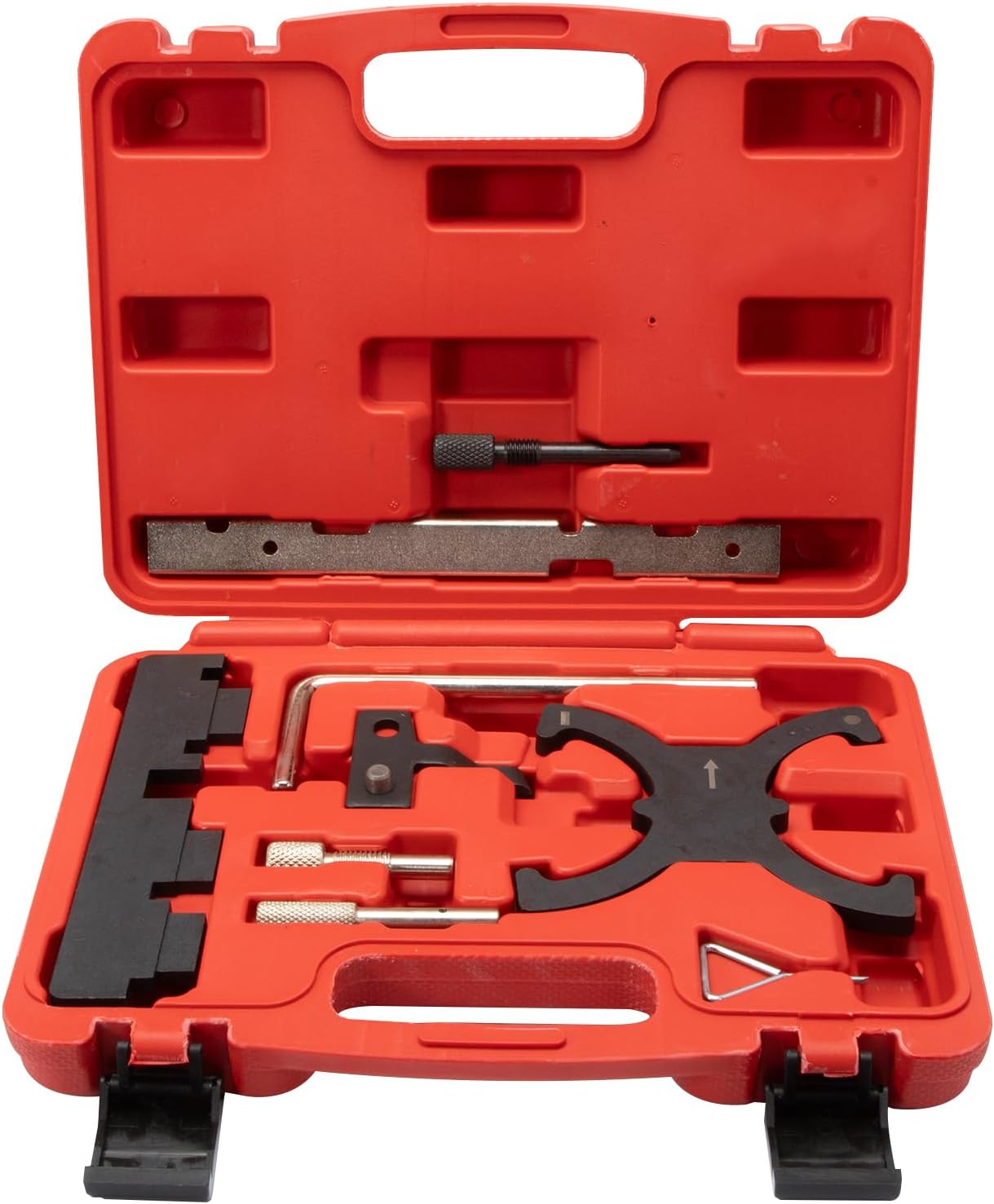 Set of 9 Engine Adjustment Tool for Ford Mazada Volvo 1.4 1.6 1.8 2.0 Di/TDCi/TDDi Eco-Boost 1.6 Ti-VCT 1.5/1.6 2.0 TDCi Bisenya Timing Belt Locking Flywheel Locking Tool 303-1097