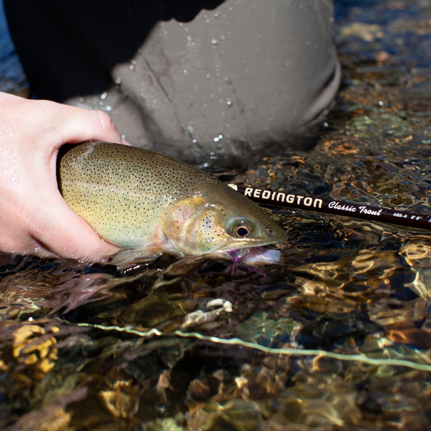 Redington Classic Trout Freshwater Fly Fishing Rod - Moderate Action 4-Piece Fly Rod - Case Included