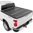 Rough Country Hard Low Profile Tri-Fold Tonneau Cover for Chevy Silverado & GMC Sierra 1500 (2019–2026) – Flush Mount Aluminum Bed Cover, Fits 5'10 Short Bed