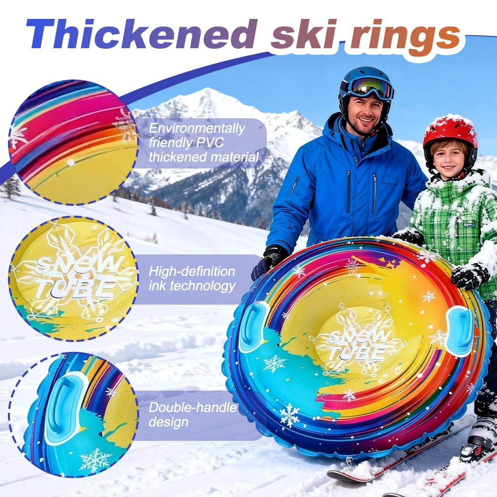 Tabla de Trineo de Nieve para Niños, Juego de Bob Plástico, Snowboard Unisex para Niño y Adulto