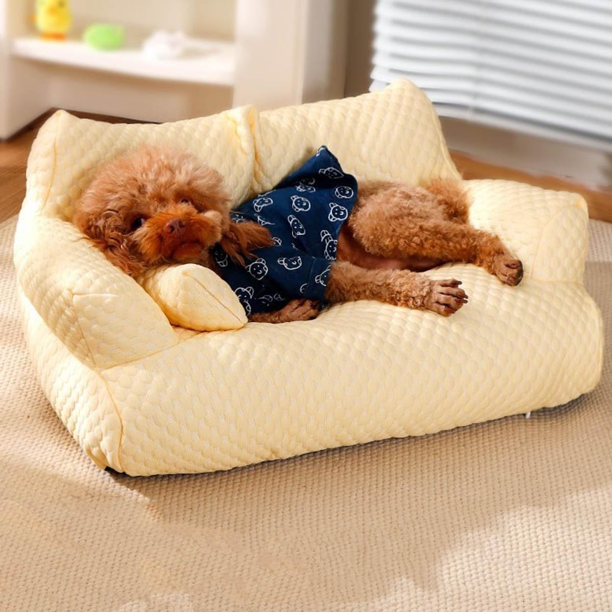 Divano letto for cani lavabile e traspirante, lettino for animali domestici rinfrescante in seta di ghiaccio, divano letto estivo in seta di ghiaccio fresco for animali domestici, lettino for animali