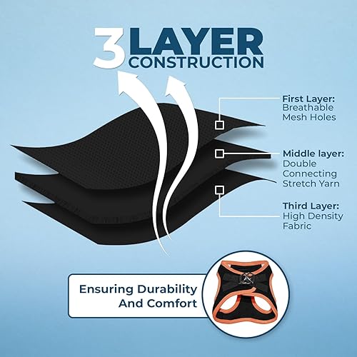 Miniatura 4 de Best Pet Supplies - Arnés Voyager Step-in Air de malla y correa reflectante para perro de 5 pies, apta para todos los climas, con mango de neopreno,